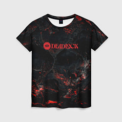 Футболка женская Deadlock logo red texture, цвет: 3D-принт