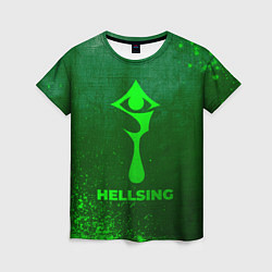 Футболка женская Hellsing - green gradient, цвет: 3D-принт