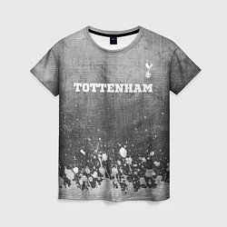 Футболка женская Tottenham - grey gradient посередине, цвет: 3D-принт