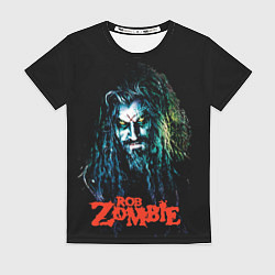 Женская футболка Rob zombie portrait