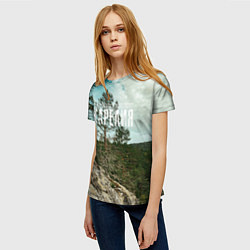 Футболка женская Природа Карелии, цвет: 3D-принт — фото 2