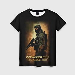 Футболка женская Counter strike спецназовец, цвет: 3D-принт