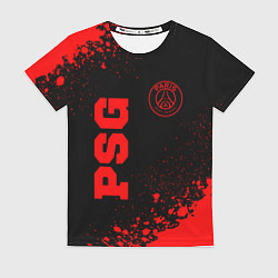 Футболка женская PSG - red gradient вертикально, цвет: 3D-принт