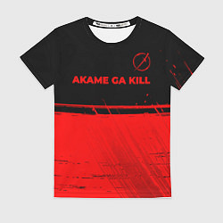 Футболка женская Akame ga Kill - red gradient посередине, цвет: 3D-принт