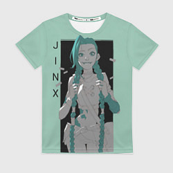 Футболка женская Джинкс из Аркейн, цвет: 3D-принт