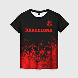 Футболка женская Barcelona - red gradient посередине, цвет: 3D-принт