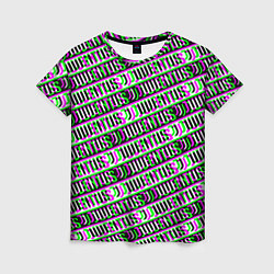 Женская футболка Juventus glitch pattern