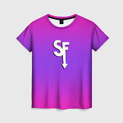 Футболка женская Sally Face neon gradient, цвет: 3D-принт