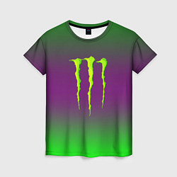 Женская футболка Monster energy gradient