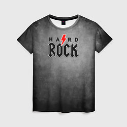 Футболка женская Hard rock on dark grey, цвет: 3D-принт