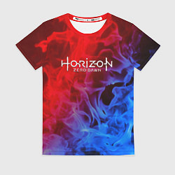 Женская футболка Horizon zero dawn fire gradient