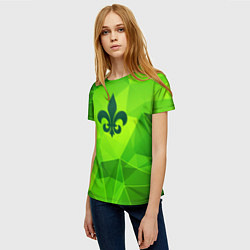 Футболка женская Saints Row green poly, цвет: 3D-принт — фото 2