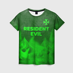 Футболка женская Resident Evil - green gradient посередине, цвет: 3D-принт