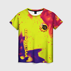 Женская футболка Serious Sam flame yellow