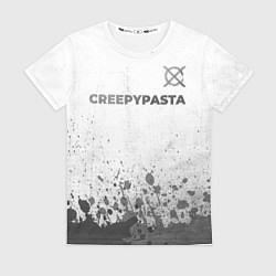 Футболка женская CreepyPasta - white gradient посередине, цвет: 3D-принт