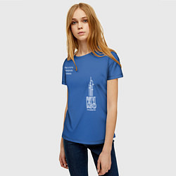 Футболка женская Сургут - северное сияние, цвет: 3D-принт — фото 2