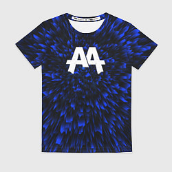 Футболка женская Asking Alexandria blue energy, цвет: 3D-принт