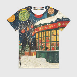 Женская футболка Праздничная атмосфера кафе