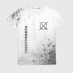 Женская футболка CreepyPasta - white gradient вертикально