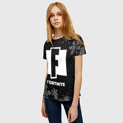 Футболка женская Снежный Fortnite, цвет: 3D-принт — фото 2