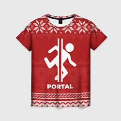 Футболка женская Новогодний Portal, цвет: 3D-принт