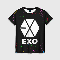 Футболка женская Exo конфети, цвет: 3D-принт