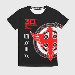Футболка женская 30 Seconds to Mars - black, цвет: 3D-принт