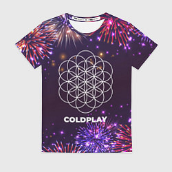 Футболка женская Праздничный Coldplay, цвет: 3D-принт