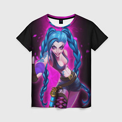 Футболка женская Jinx Arcane League of Legends game, цвет: 3D-принт