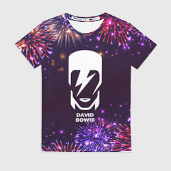 Футболка женская Праздничный David Bowie, цвет: 3D-принт