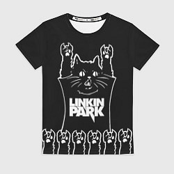 Футболка женская Linkin Park: cat rock, цвет: 3D-принт