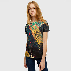 Футболка женская Абстракция ктулху - нейросеть, цвет: 3D-принт — фото 2