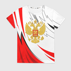 Женская футболка Российский красный - герб