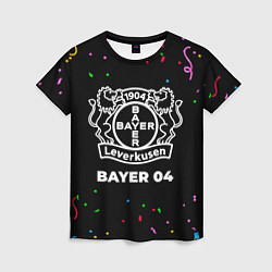 Футболка женская Bayer 04 конфети, цвет: 3D-принт