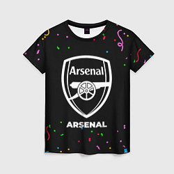 Футболка женская Arsenal конфети, цвет: 3D-принт