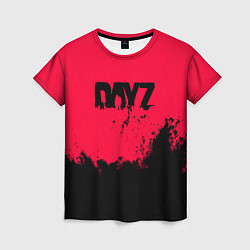 Женская футболка Dayz черные краски