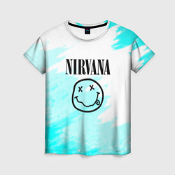 Футболка женская Nirvana rock music color, цвет: 3D-принт