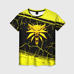 Женская футболка Ведьмак трещины текстура