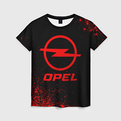Футболка женская Opel - red gradient, цвет: 3D-принт