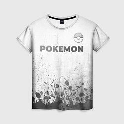 Женская футболка Pokemon - white gradient посередине