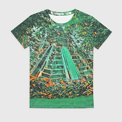Женская футболка Башня в джунглях