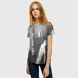 Футболка женская Thousand Foot Krutch - grey gradient вертикально, цвет: 3D-принт — фото 2
