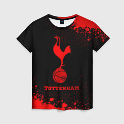 Футболка женская Tottenham - red gradient, цвет: 3D-принт