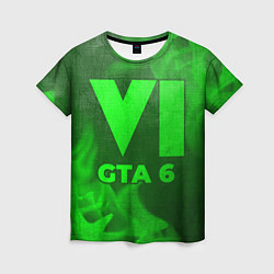 Футболка женская GTA 6 - green gradient, цвет: 3D-принт