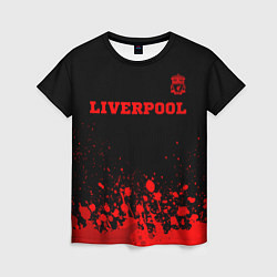 Футболка женская Liverpool - red gradient посередине, цвет: 3D-принт