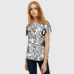 Футболка женская Каляки маляки, цвет: 3D-принт — фото 2