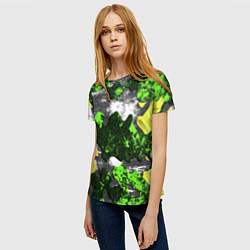 Футболка женская Камуфляж из брызг краски, цвет: 3D-принт — фото 2