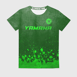 Футболка женская Yamaha - green gradient посередине, цвет: 3D-принт