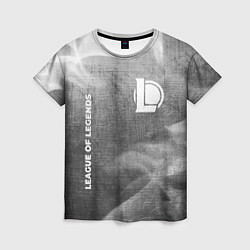 Женская футболка League of Legends - grey gradient вертикально