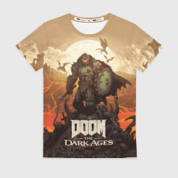Футболка женская Палач рока Doom the dark ages, цвет: 3D-принт